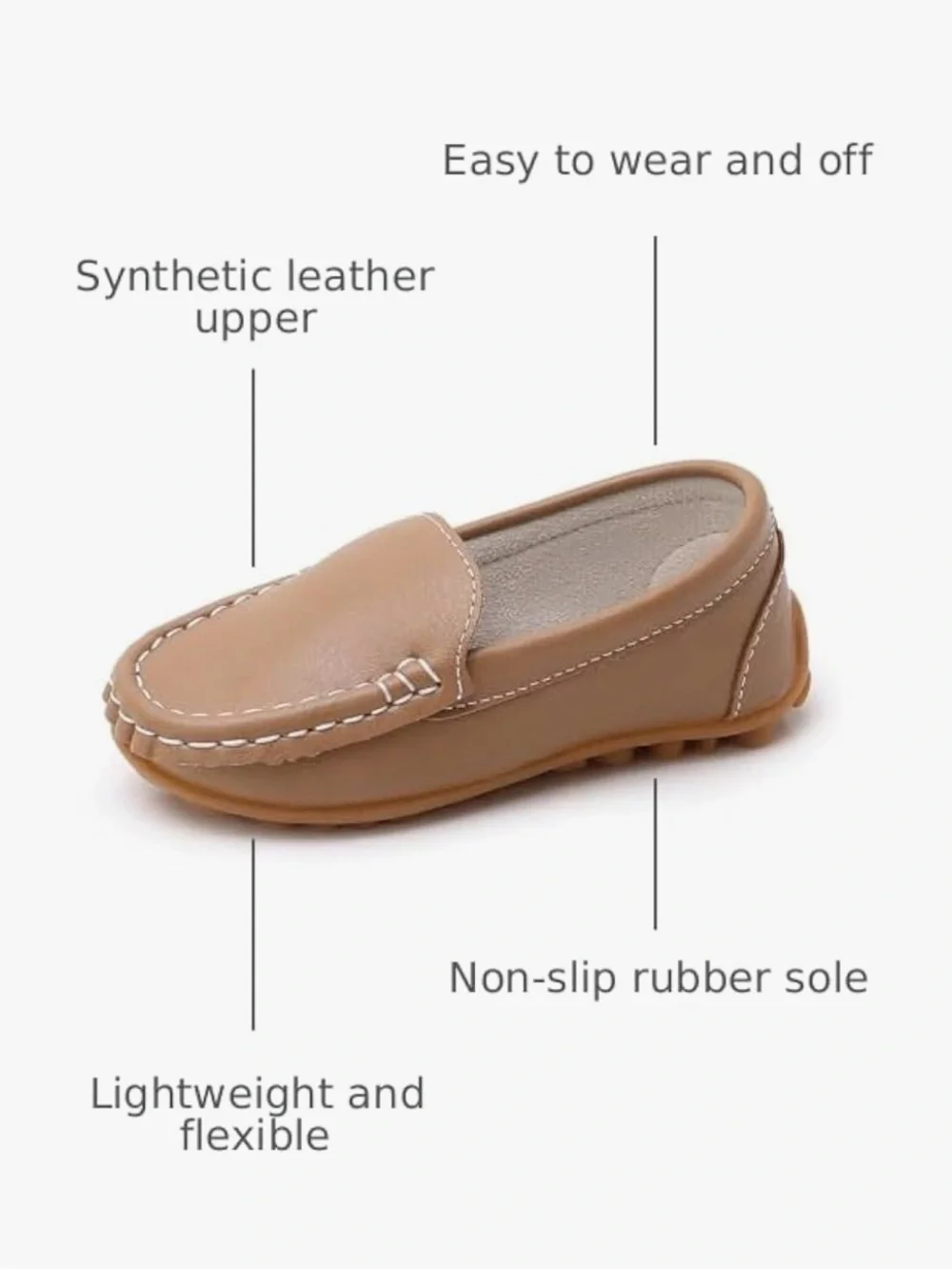 Toddler Boy Tan Slip-On Loafers size 11 great condition